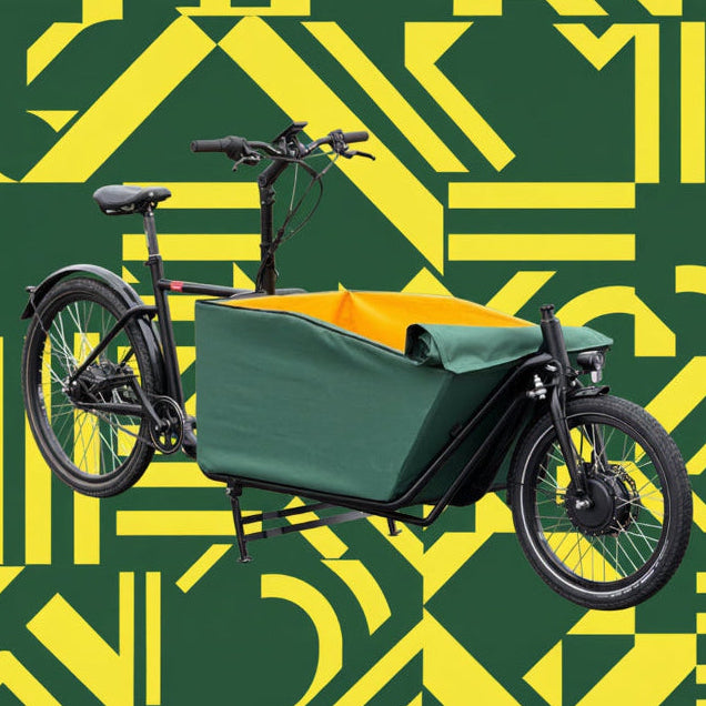 Nákladní elektrokolo Cargio Joy 2 Černé s látkovým boxem